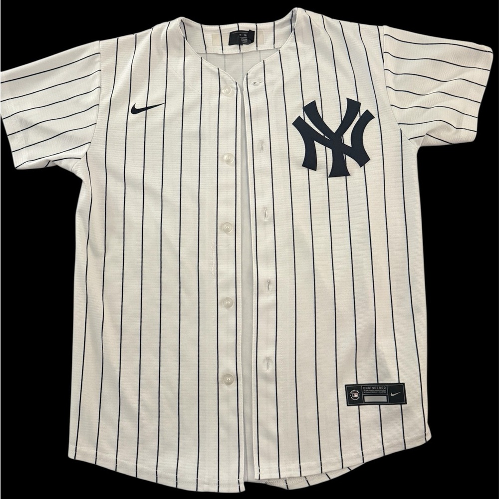 Nike White and Black Pinstripe Women's Jersey